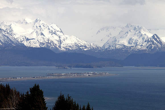 Homer Spit with Kenai Mountains - Alaska