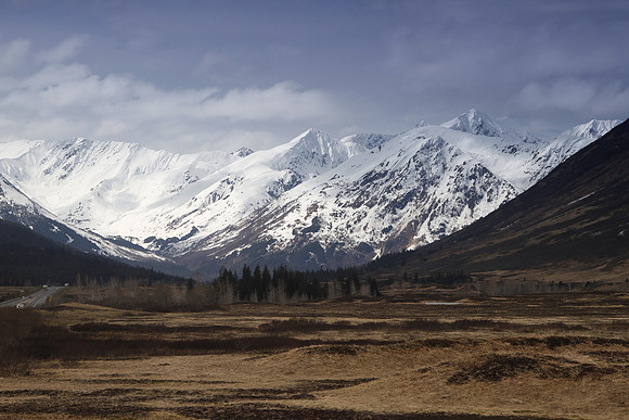 Seward Highway u shaped valley Alaska