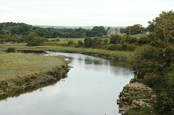 Ogmore River and Castle - Glamorgan - Wales