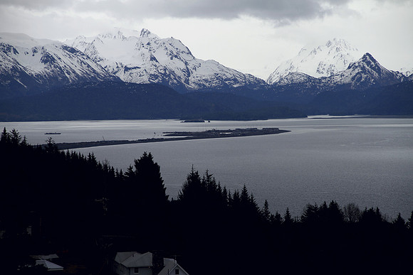 Homer Spit with Kenai Mts in background Alaska 2011