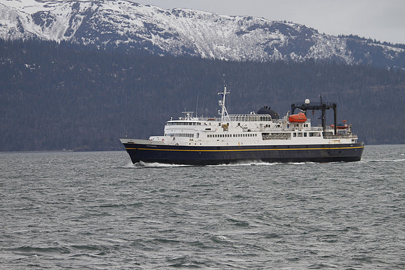 Ferry arriving at Homer -Alaska